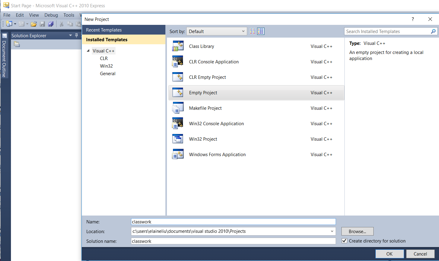 Class How To Visual Studio Step1